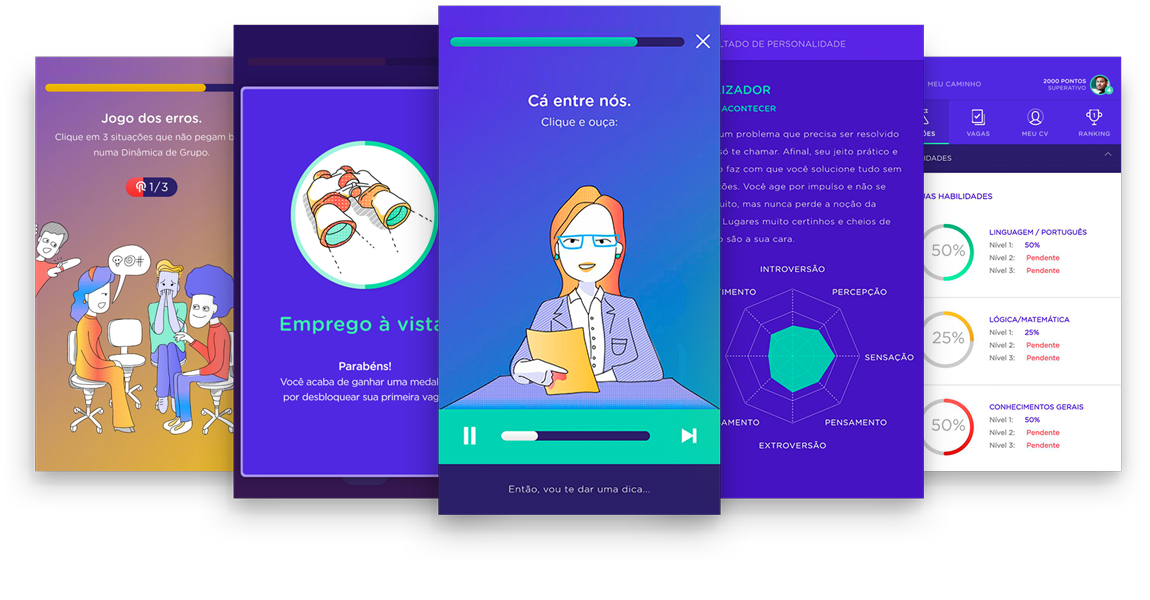Candidatos 74 app screens